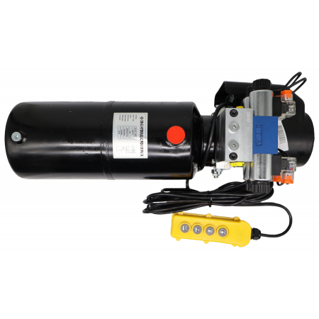 ZASILACZ AGREGAT HYDRAULICZNY 12V 1,6KW 2,6cm3 10L DWIE SEKCJE + PILOT